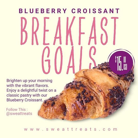 Canva Breakfast Goals Blueberry Instagram Post