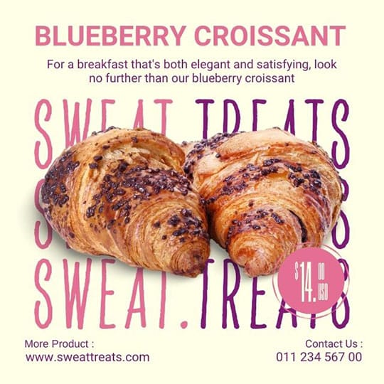 Canva Sweat Treats Blueberry Instagram Post