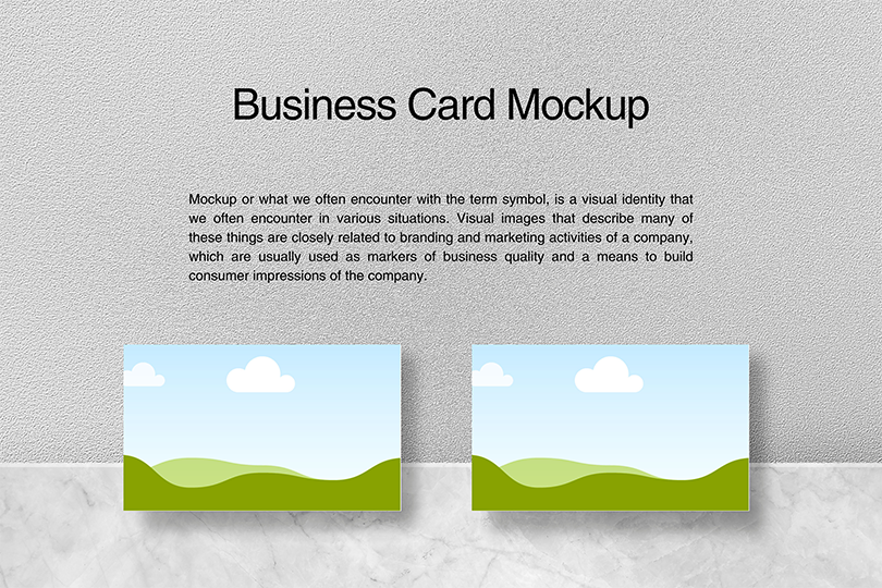 Canva Branding Business Card Card Mockup with Explanation Text