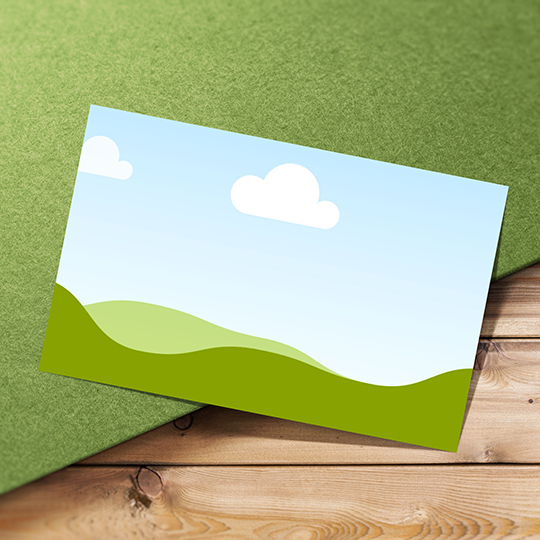 Canva Business Card Mockup On Green Paper Texture