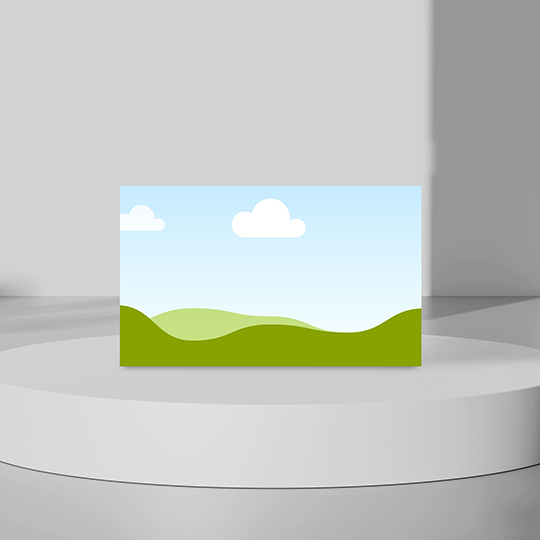 Canva Business Card Mockup On Silver Podium