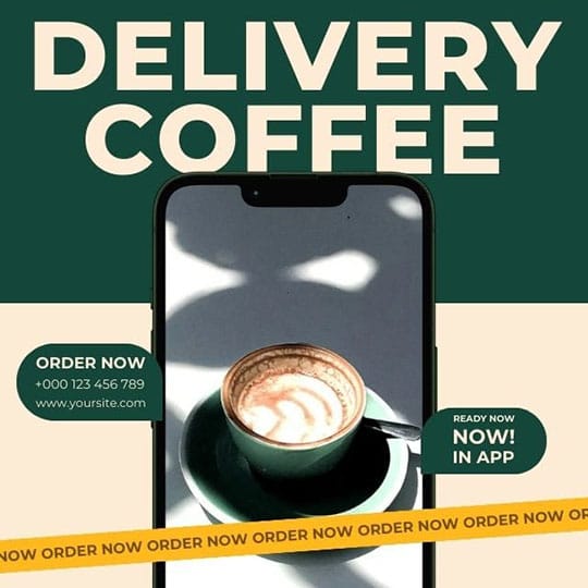 Canva Delivery Coffee Etigma Instagram Post