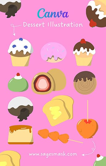 Canva Dessert Illustration Elements