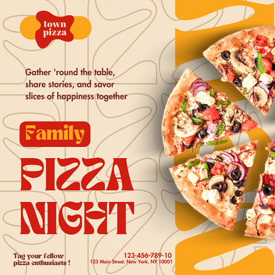 Canva Family Pizza Night Elaraeats Instagram Post