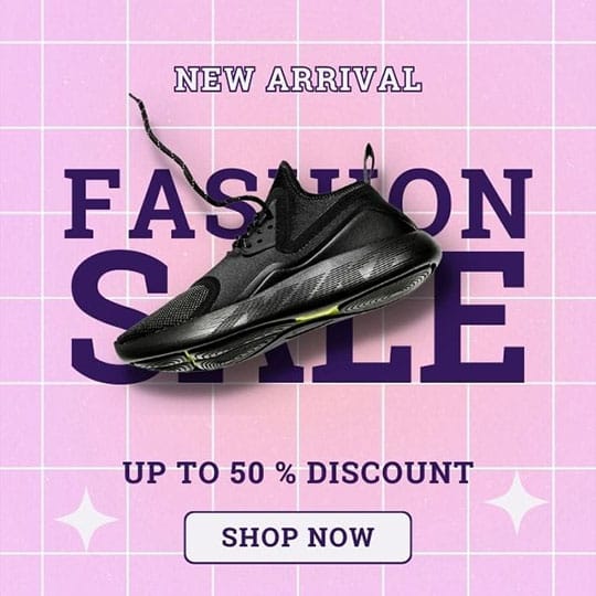 Canva Fashion Sale Discount 50 Gradient Retro Instagram Post