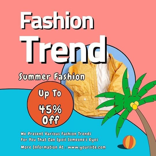 Canva Fashion Trend Palm Rush Instagram Post