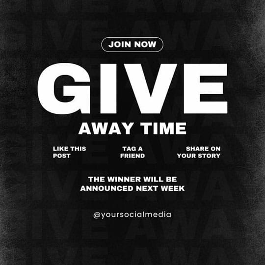 Canva Give Away Time Meetnight Instagram Post