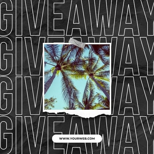 Canva Giveaway With Paper Texture Instagram Post