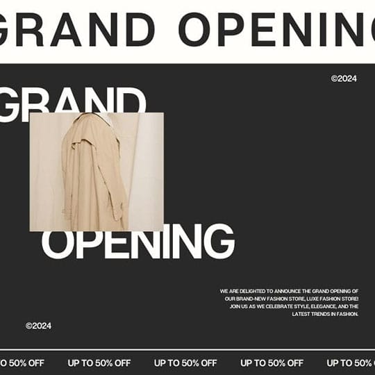 Canva Grand Opening Kauki Instagram Post