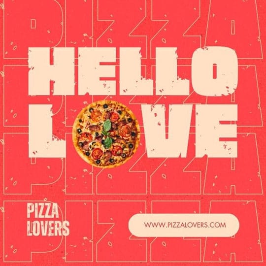 Canva Hello Love Pizza Exobites Instagram Post