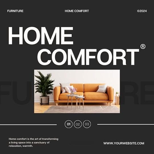 Canva Home Comfort Furniture Instagram Post