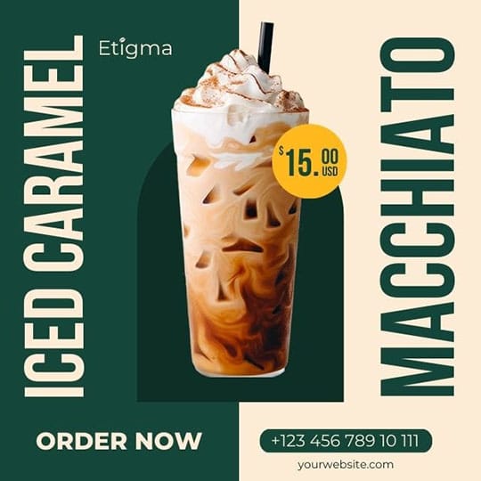 Canva Iced Caramel Macchiato Etigma Instagram Post