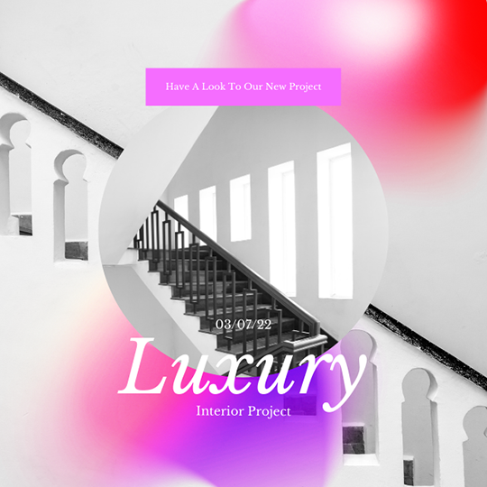 Canva Luxury Interior Project Gradient Creator Instagram Post