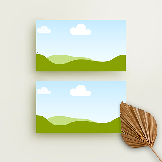 Canva Minimalist Business Card Mockup with Dried Palm Leaf