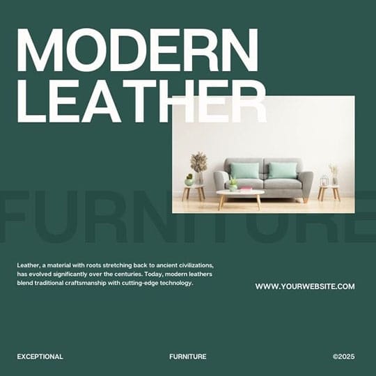 Canva Modern Leather Furniture Instagram Post