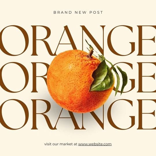 Canva Orange Instagram Post