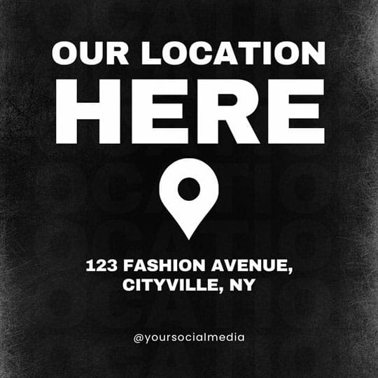 Canva Our Location Here Meetnight Instagram Post