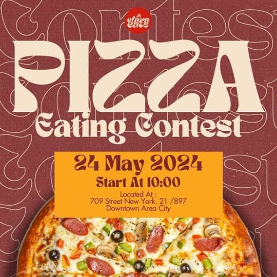 Canva Pizza Eating Contest Elaraeats Instagram Post