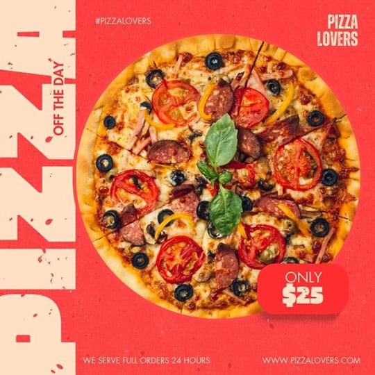 Canva Pizza Off The Day Pizza Exobites Instagram Post