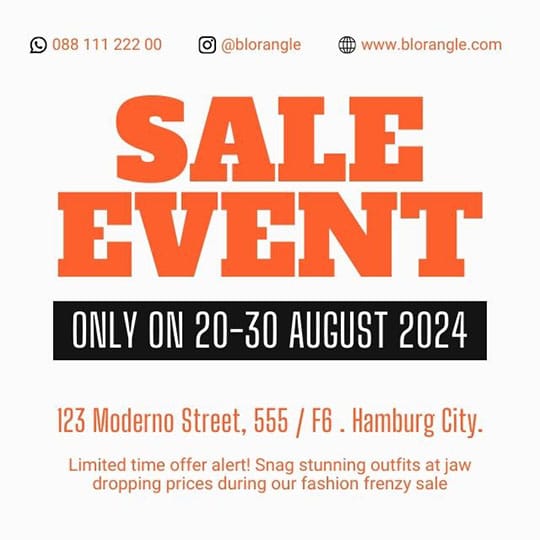 Canva Sale Event Blorangle Instagram Post