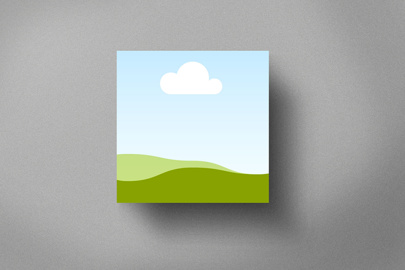 Canva Square Mockup on Gray Background