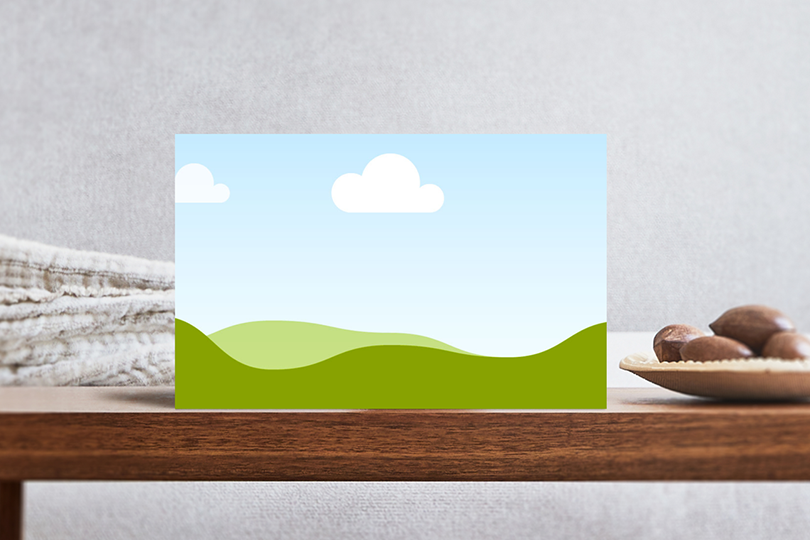 Canva Standing Business Card Mockup