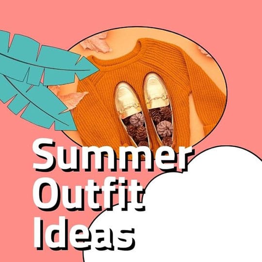 Canva Summer Outfit Ideas Palm Rush Instagram Post