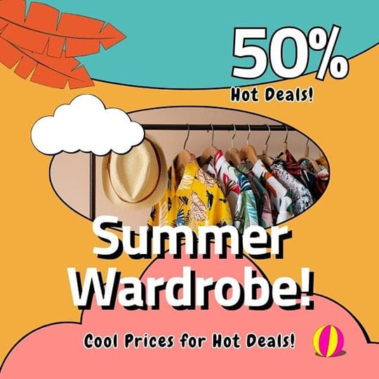 Canva Summer Wardrobe Palm Rush Instagram Post