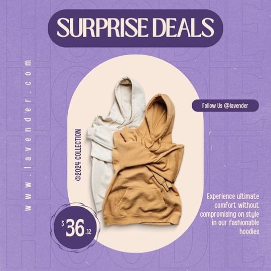 Canva Surprise Deal Lavender Instagram Post