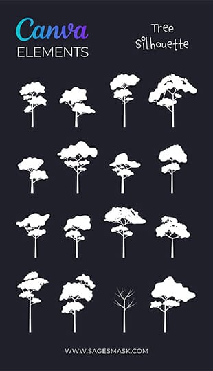 Canva Tree Silhouette Elements