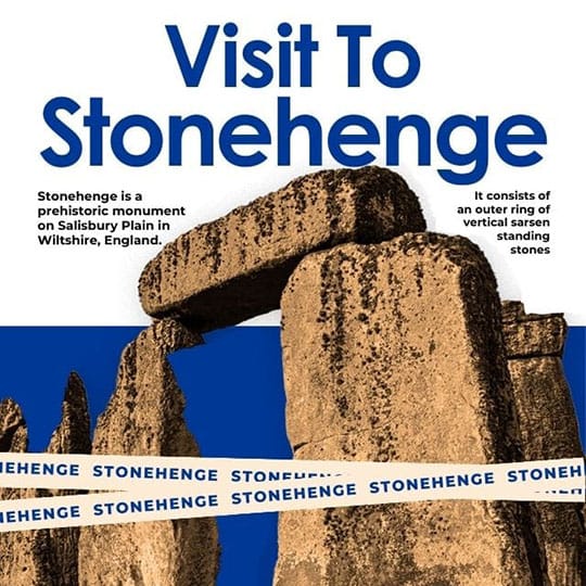 Canva Visit To Stonehenge Instagram Post