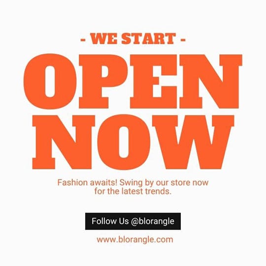 Canva We Start Open Now Blorangle Instagram Post