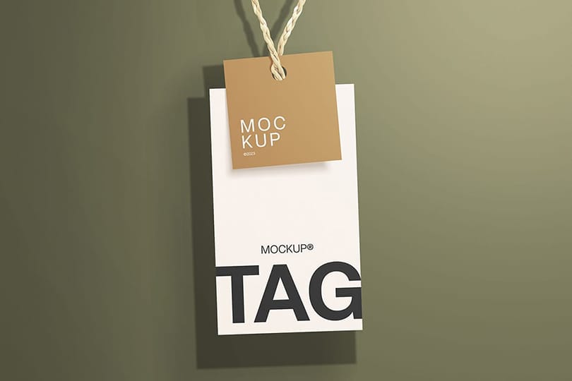 Photoshop Clothing Double Tag Mockup