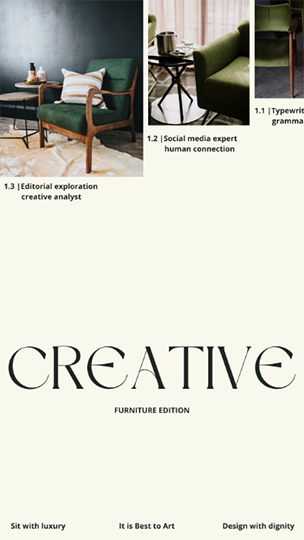 Canva Creative Furniture Edition Aesthetic Fashion Story