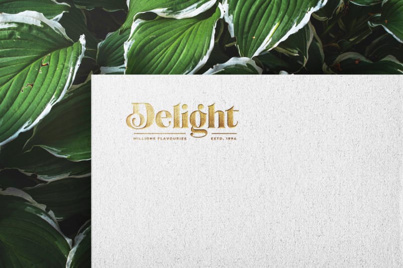 Photoshop Delight Logo Mockup White