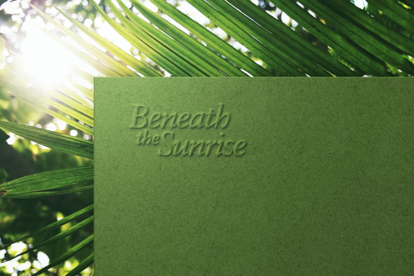 Photoshop Embossed Logo Mockup Green