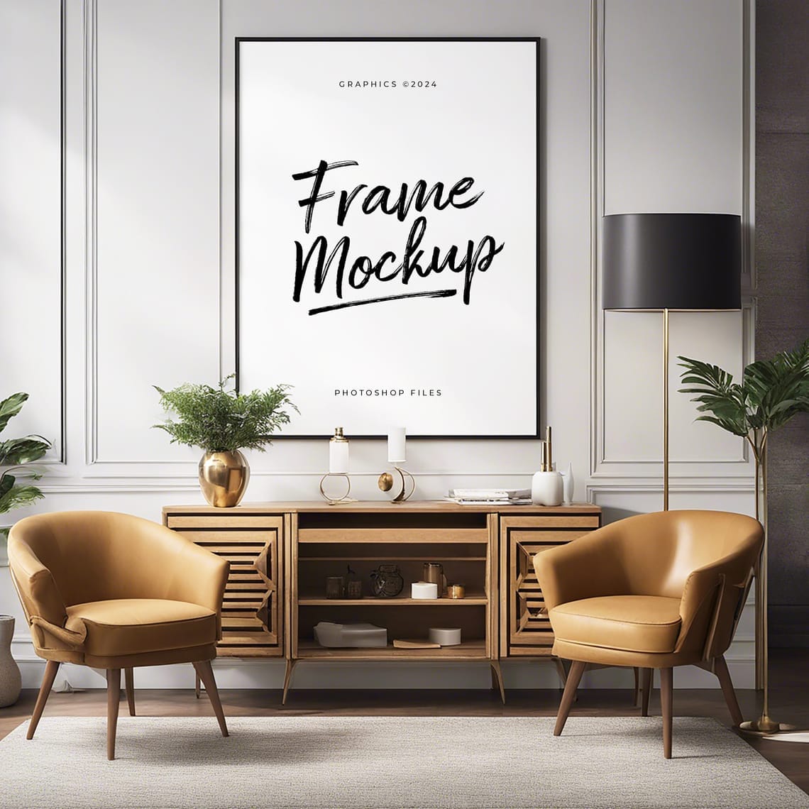 Photoshop Fancy Interior Frame Mockup