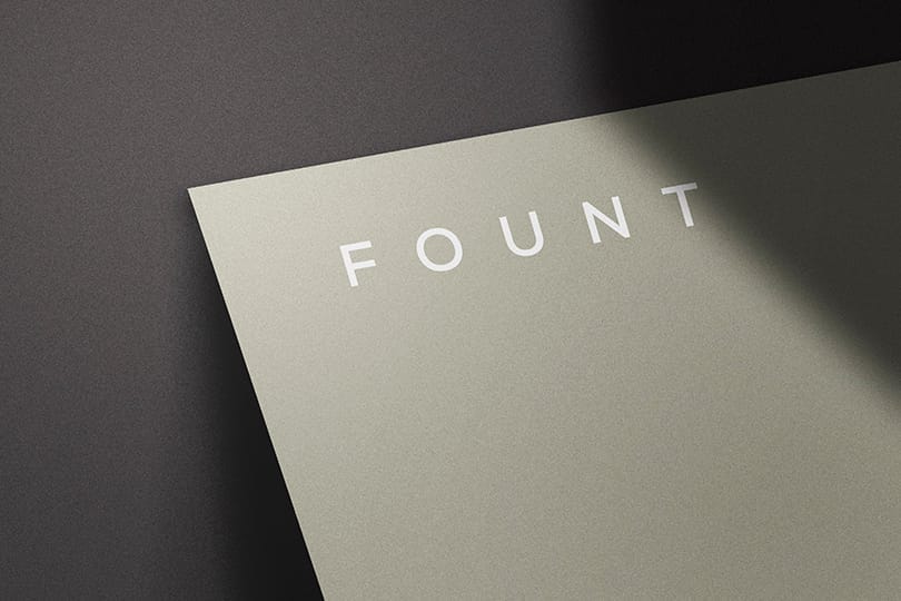 Photoshop Fount Corporate Paper Logo Mockup