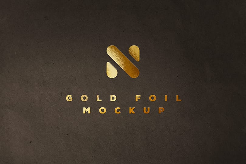 Photoshop Gold Foil N Gold Logo Mockup