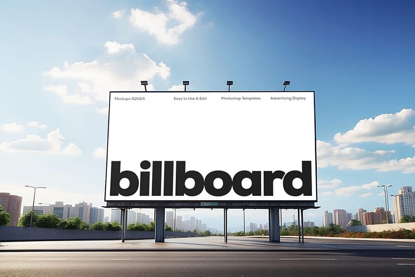 Photoshop Huge Urban Rectangle Billboard Mockup