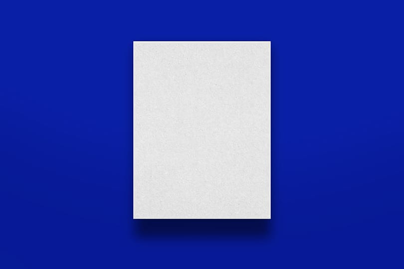 Image A4 Paper Mockup on Ultramarine Background