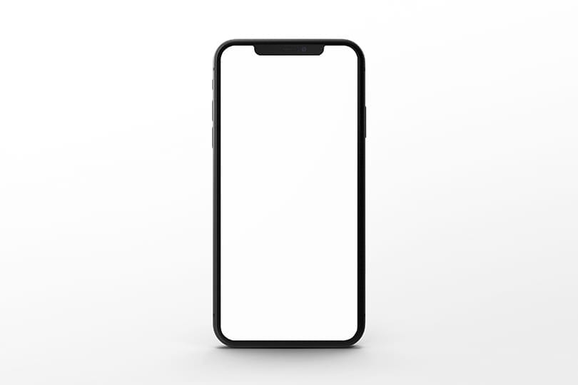 Image Black Apple Smartphone Mockup