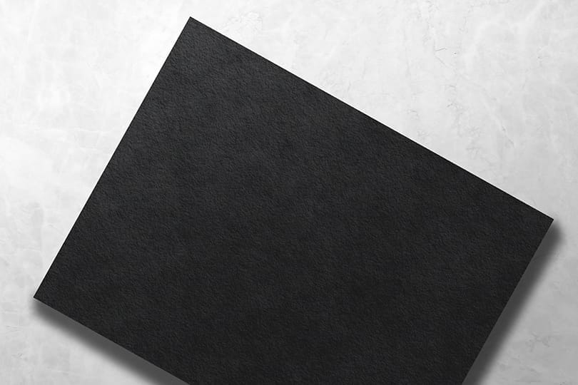 Image Black Logo Mockup on White Textured Background