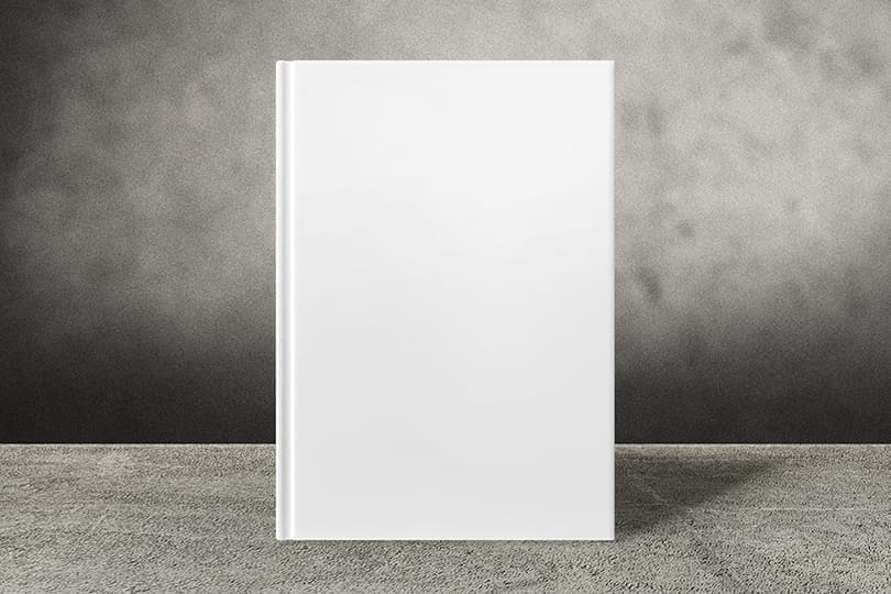 Image Book Cover Mockup on Industrial Background