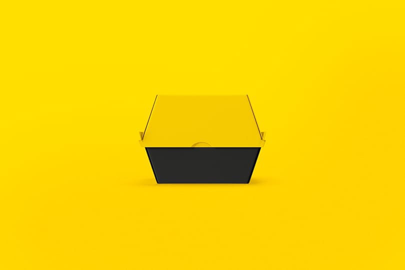 Image Burger Packaging Box Mockup