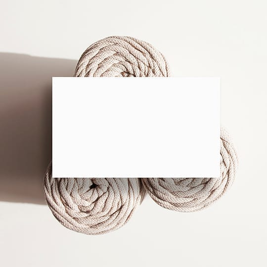 Image Business Card On Rope Reel Mockup