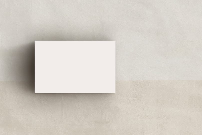 Image Business Card On Wall Texture Background Mockup