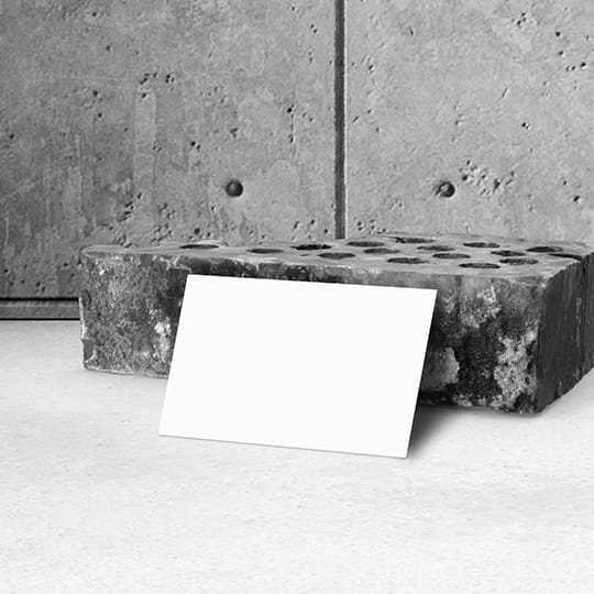 Image Business Card With Stone Mockup