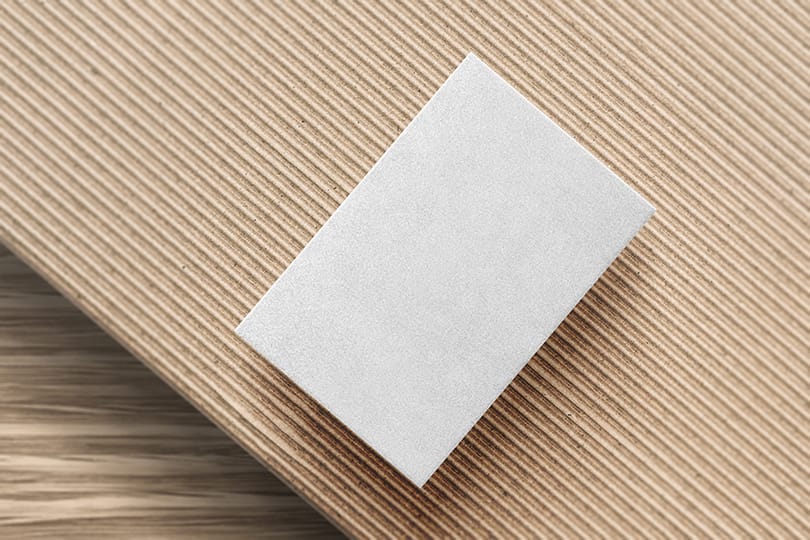 Image Deboss Effect on Business Card Mockup