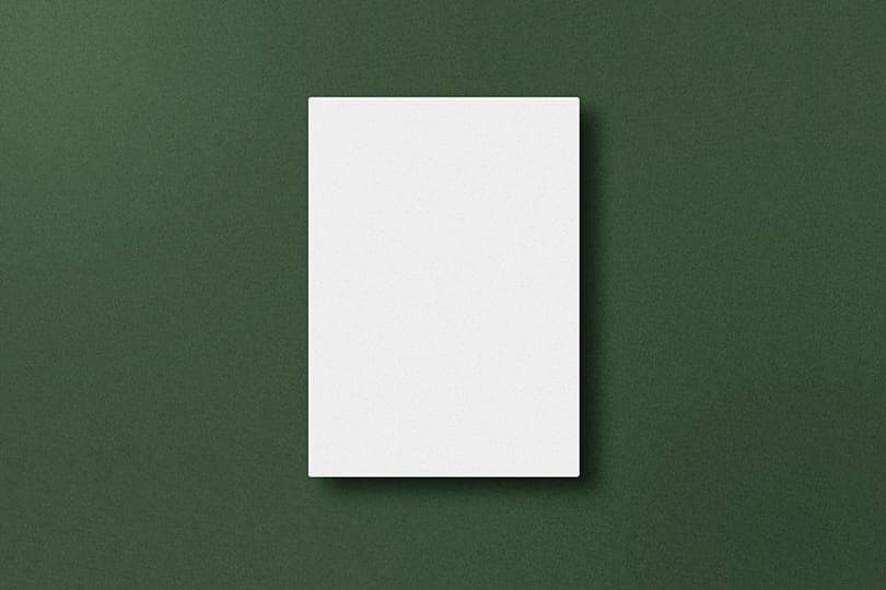 Image Green Wall Poster Mockup